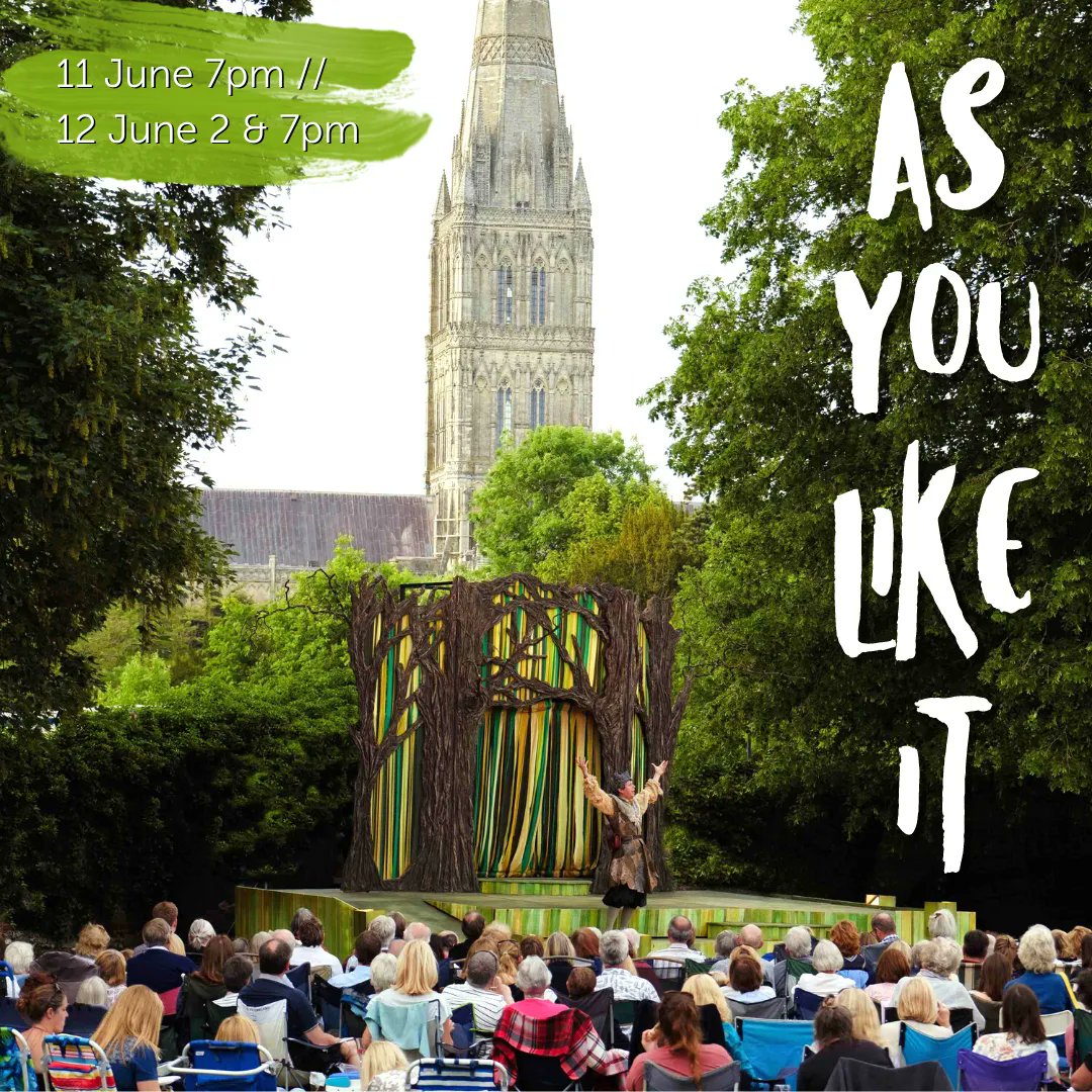Salisbury International Arts Festival (@salisburyfest) on Twitter photo Critically acclaimed outdoor Shakespeare in the grounds of <a href="/SalisburyCath/">Salisbury Cathedral</a> is BACK!
<a href="/William93651812/">The Lord Chamberlains Men</a> are bringing 'As You Like It' to Rack Close NEXT WEEK. Prepare for music, laughs, cross-dressing confusion, and some wrestling! Book here buff.ly/3Gh3Y0T
#SalisburyFest22 Critically acclaimed outdoor Shakespeare in the grounds of <a href="/SalisburyCath/">Salisbury Cathedral</a> is BACK!
<a href="/William93651812/">The Lord Chamberlains Men</a> are bringing 'As You Like It' to Rack Close NEXT WEEK. Prepare for music, laughs, cross-dressing confusion, and some wrestling! Book here buff.ly/3Gh3Y0T
#SalisburyFest22