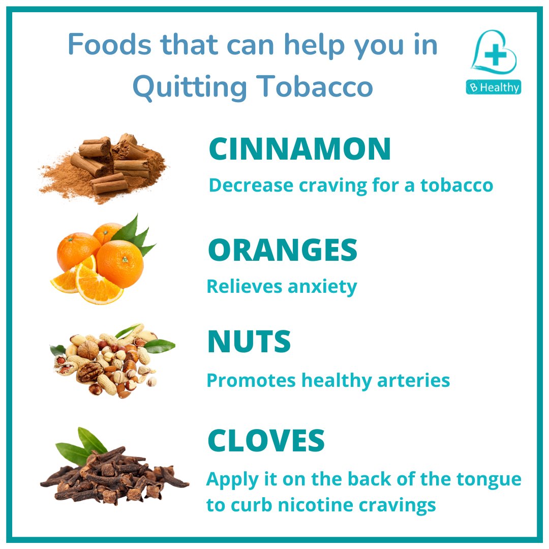 how to stop eating tobacco Foods to help you quit smoking: Munching on good-for-you fruits and  vegetables can help you kick this bad habit. #whealthyfy #bhealthy  #healthcare #healthtips #healthylifestyle #fitness #telehealth  #digitalhealth #tests #besthealthtips #healthyeating