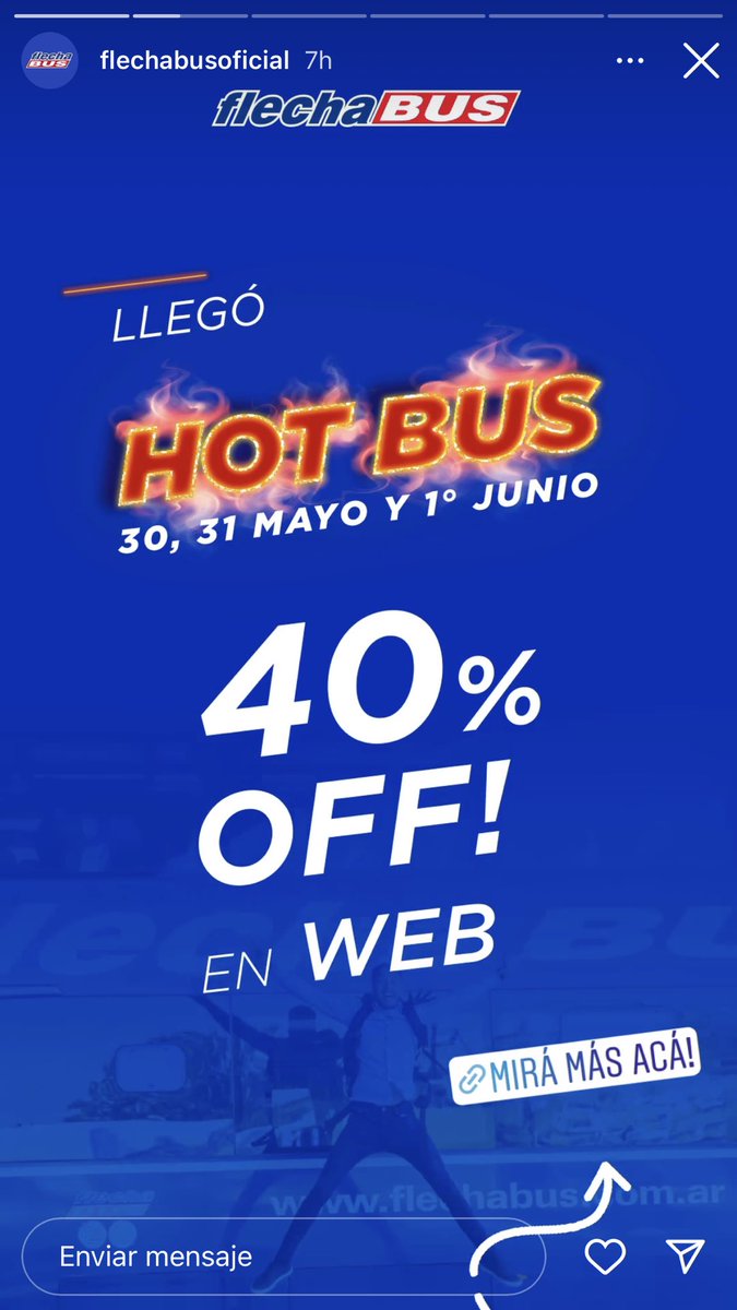 BocaPasionTotal's tweet image. Arrancó el HOT BUS de @FlechaBusok ? 💣💥

Desde hoy hasta el 1° de junio, van a encontrar pasajes reee baratos y para un montón de destinos 🔥🔥

👉 Para más info, ya saben, directo a nuestra Web o App 📲

#FlechaBus #Descuentos #HotBus #HotSale #promocion