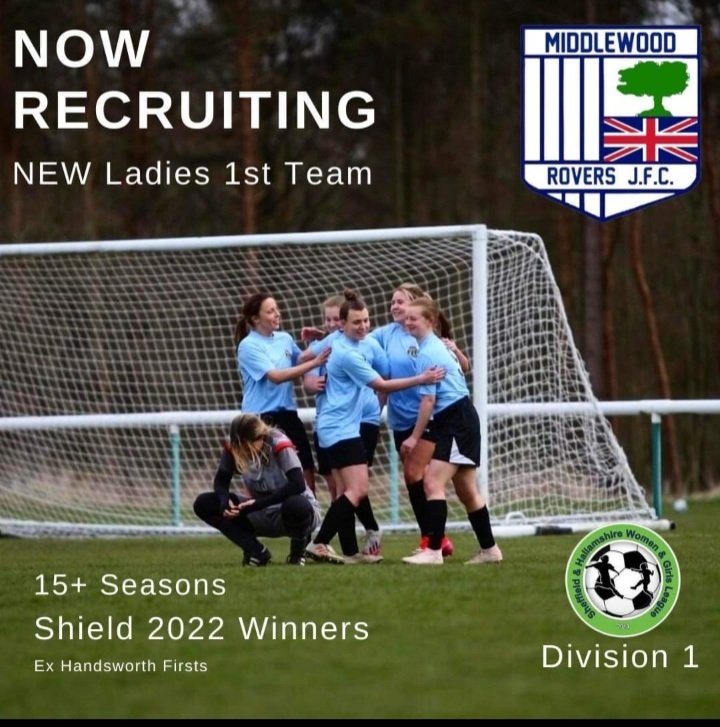 OfficialMRLFC's tweet photo. The Former Handsworth Ladies 1st, Middlewood Rovers Ladies,
Trials for this coming season, our 7th successive in the 1st div, start Wednesday 7pm @Waverley lane S13 9AE.
Looking to join an established 1st div team, 📞☎️ 07814548479 
Must not be registered to a SHWGL Team https://t.co/mpAPAYP96T