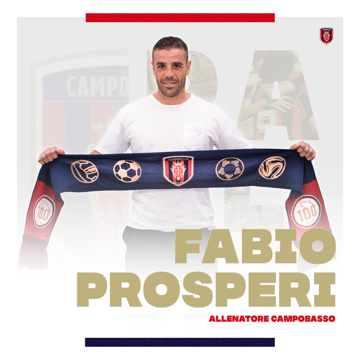 🔴🔵 BENVENUTO MISTER
Il tecnico Fabio Prosperi ha sottoscritto un preliminare di contratto con il #Campobasso. 
Sarà lui, a partire dal primo luglio, l'allenatore rossoblù per la stagione #LegaPro 2022/23. 
Buon lavoro!

👉sscittadicampobasso.it/prosperi-allen…