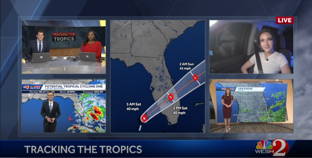 CWatkins_TV's tweet photo. Good morning! @WESH is #TrackingTheTropics on #Sunrise:
- @JasonTheNewsGuy is hanging w/me - we've got your top headlines
- @KellianneWX is kickin' it with @EricBurrisWESH
- @AnikaHopeTV is in the #WxLab watching conditions in Brevard County
We're on until 8 a.m.! https://t.co/A3V5vIaws4