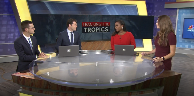 CWatkins_TV's tweet photo. Good morning! @WESH is #TrackingTheTropics on #Sunrise:
- @JasonTheNewsGuy is hanging w/me - we've got your top headlines
- @KellianneWX is kickin' it with @EricBurrisWESH
- @AnikaHopeTV is in the #WxLab watching conditions in Brevard County
We're on until 8 a.m.! https://t.co/A3V5vIaws4