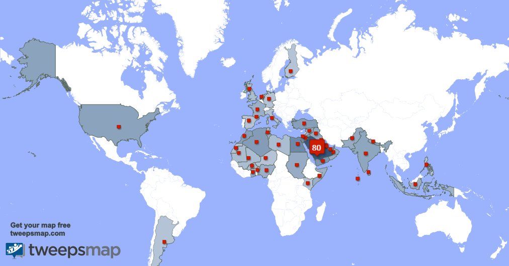 b2330001's tweet image. حسب tweepsmap.com/!b2330001 حوالي80% من متابعيني يعيشون في السعوديه ومصر(3%),فلسطين(2%)