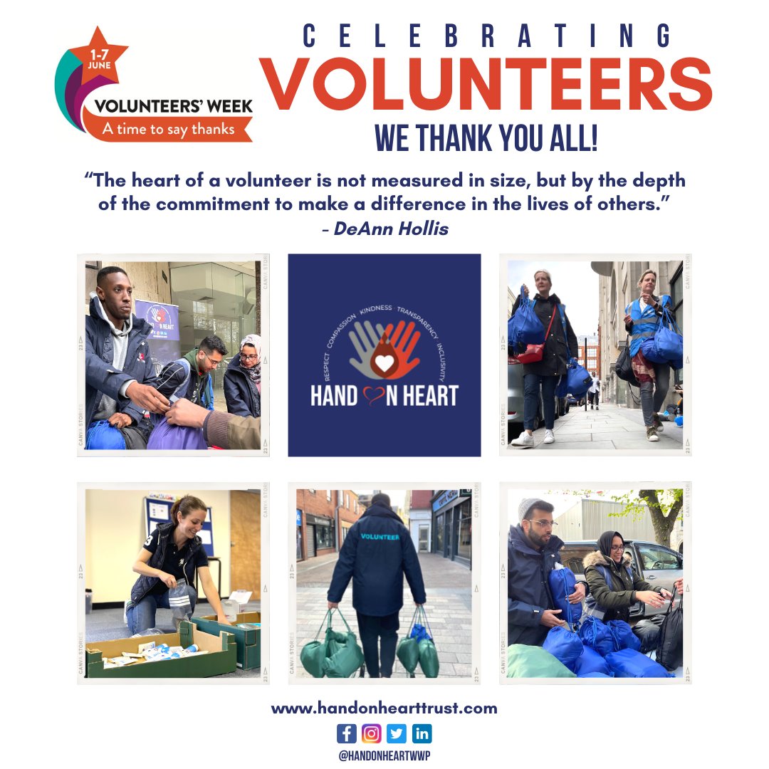 handonheartwwp's tweet photo. To mark Volunteer Week, Hand on Heart would like to thank each and every one of our volunteers for all that they do. 💙

You all strive toward making a difference in people's lives and we are grateful to have you as part of the HoH family.

#HandonHeart #HelpEndHomelessness https://t.co/yGiNYa4D8w