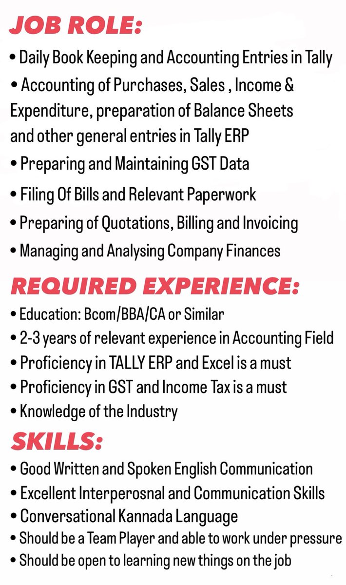 adamsblr's tweet photo. Join us today. We are now #Hiring #Accountant #Job https://t.co/RKYicLI5G8