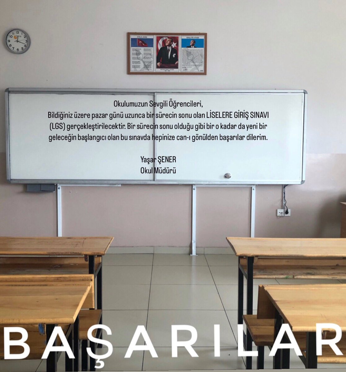 fuatsezginoo's tweet photo. 5 Haziran Pazar günü gerçekleştirilecek olan 2022 LGS’ye katılacak tüm öğrencilerimize başarılar dileriz. 🕤 🏁 https://t.co/3LuZldempd
