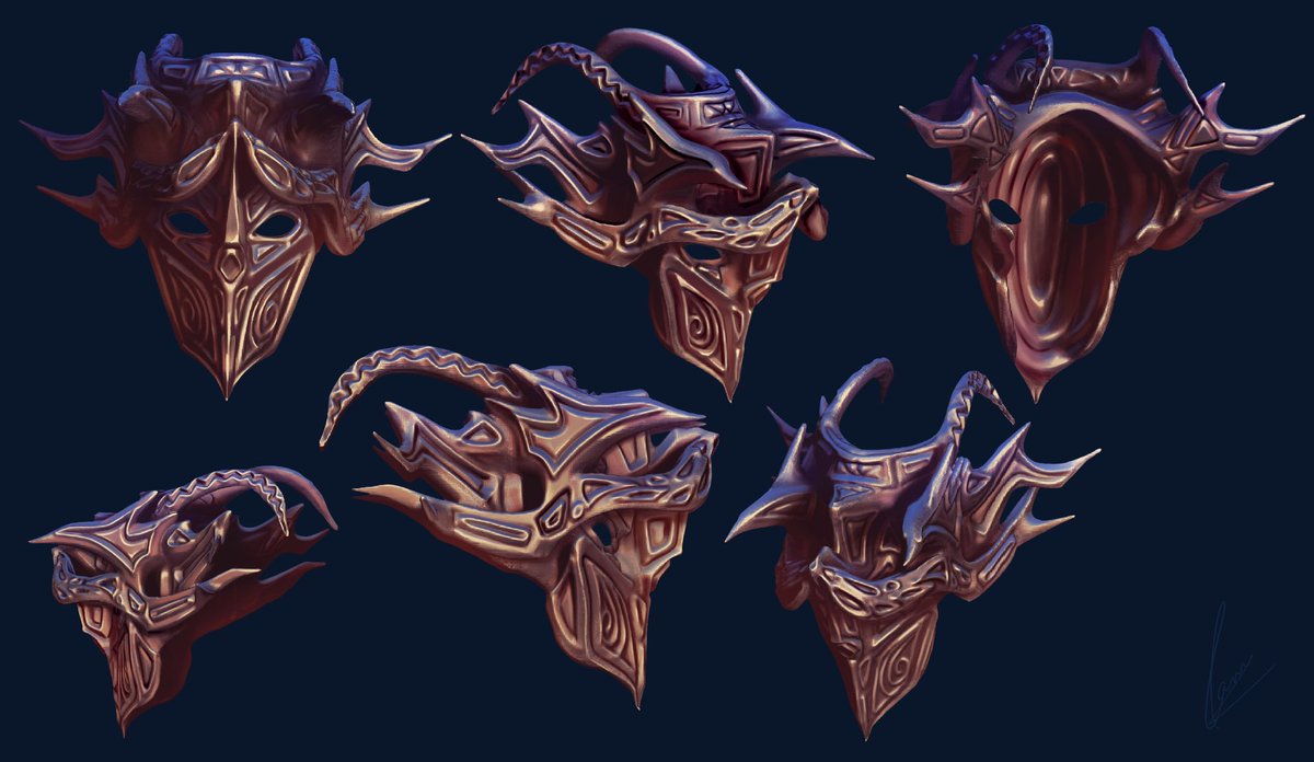 Tribal fae mask concept #Masks #conceptart