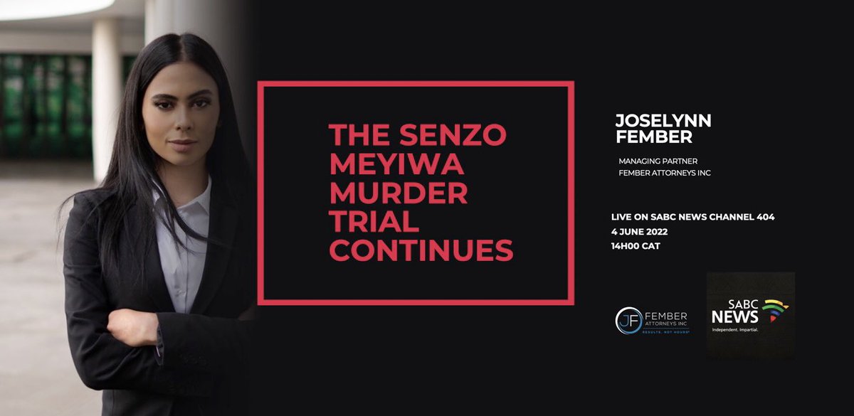 FemberLawCanada's tweet photo. The Senzo Meyiwa Murder Trial Continues

Tune in to the live discussion at 14:00 today on @SABCNews , DSTV Channel 404. https://t.co/lpxrb1HENp