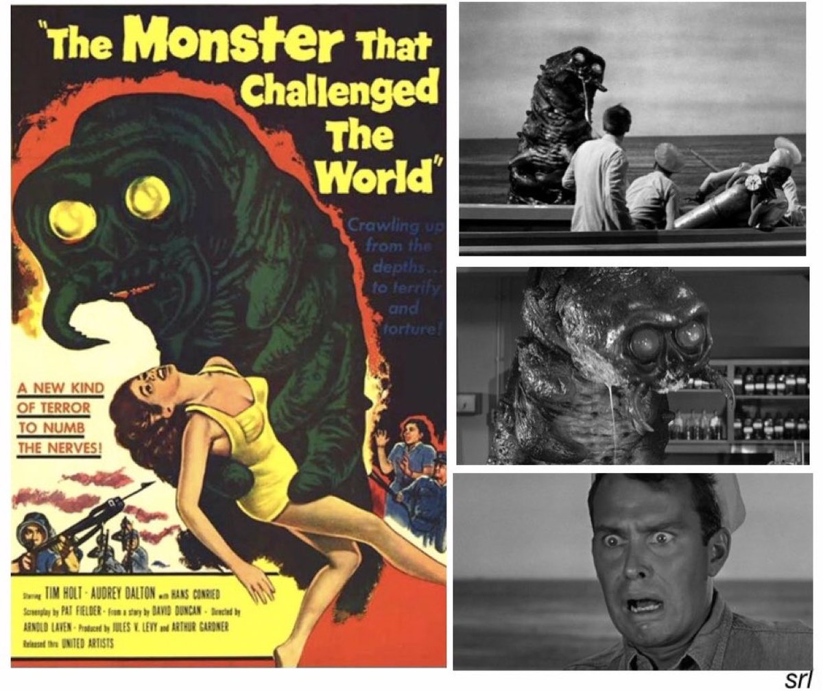 SaveRedlandLibr's tweet photo. 12noon TODAY on @TalkingPicsTV 

The 1957 #SciFi #Horror film🎥 “The Monster That Challenged The World” directed by #ArnoldLaven from a screenplay by #PatFielder and story by #DavidDuncan

🌟#TimHolt #AudreyDalton #MimiGibson #HansConried https://t.co/L1RNqH8bkO