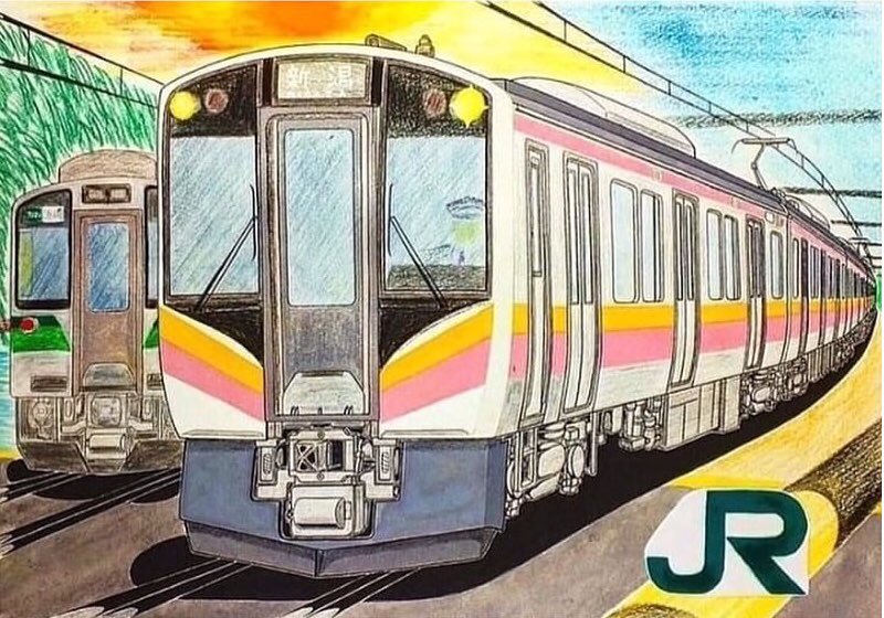 ガンプラ 鉄神様 しひろ しひろ イラスト コレクション 鉄道イラスト 鉄道車両 描き鉄 Jr東日本 新潟各線 ローカル車両 E129系 直流近郊形電車 T Co Cwazzzv8sg Twitter