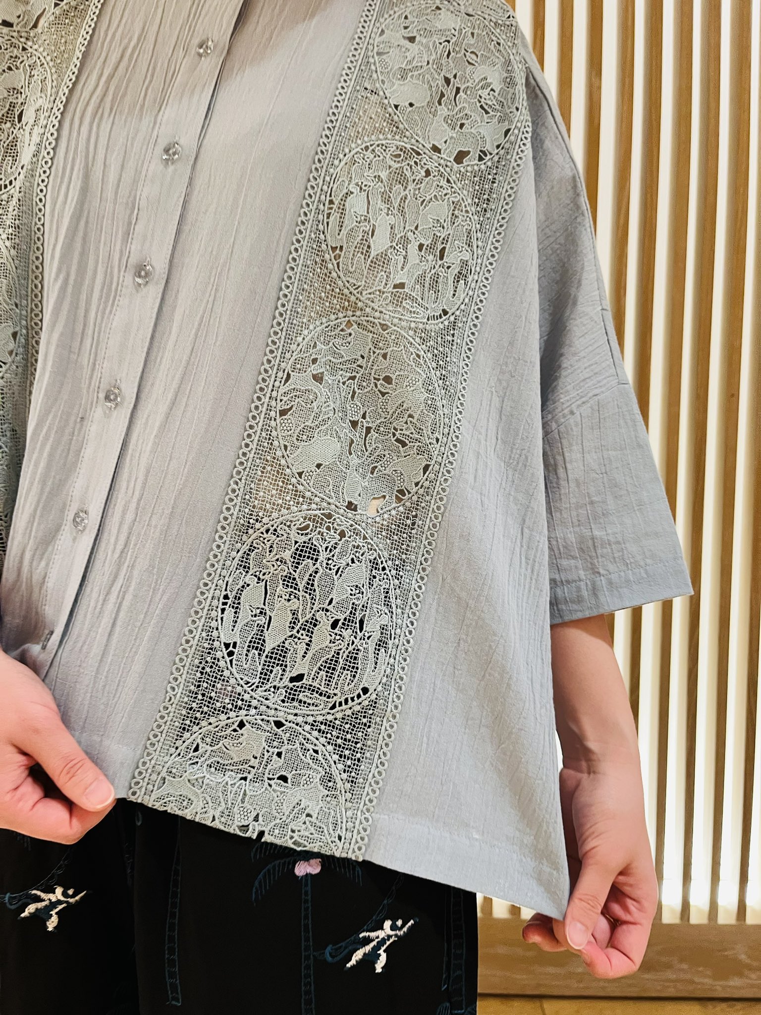 marble - marble SUD マーブルシュッド  レースパンダ ハオリブラウス marble SUD マーブルシュッド レースパンダ ハオリブラウス