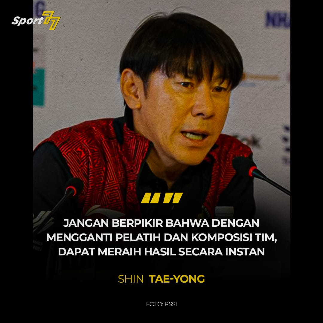 Ketika diwawancarai oleh media Vietnam, Zing News, Shin Tae-yong meyakini bahwa dengan mengganti pelatih dan komposisi pemain ternyata belum tentu menghasilkan prestasi instan untuk sebuah tim.

Kalian setuju dengan Shin Tae-yong, Sob?

#MoreThanJustAGame