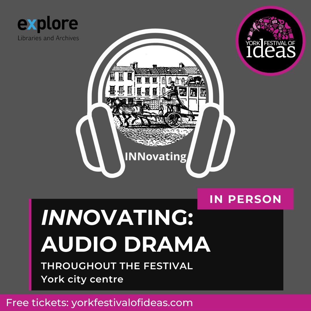 This INNovative immersive audio drama evokes the sounds and stories of York’s coaching inns at your pace and convenience.

INNovating: Audio drama

yorkfestivalofideas.com/2022/calendar/…

#YorkIdeas