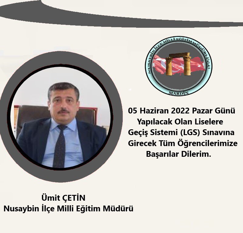 nusaybin_mem's tweet photo. Sevgili Öğrencilerimiz,

#Nusaybin'de sınavın sizler için rahat ve dilediğiniz gibi geçmesi için tüm hazırlıklar yapıldı ve gerekli tedbirler alındı.

#LGS sınavında hepinize başarılar diliyoruz.

Allah zihin açıklığı versin

@tcmeb
@mahmutdemirttas
@Murat69_Demir
@Ercan_Kayabasi https://t.co/aFQzt90VIs