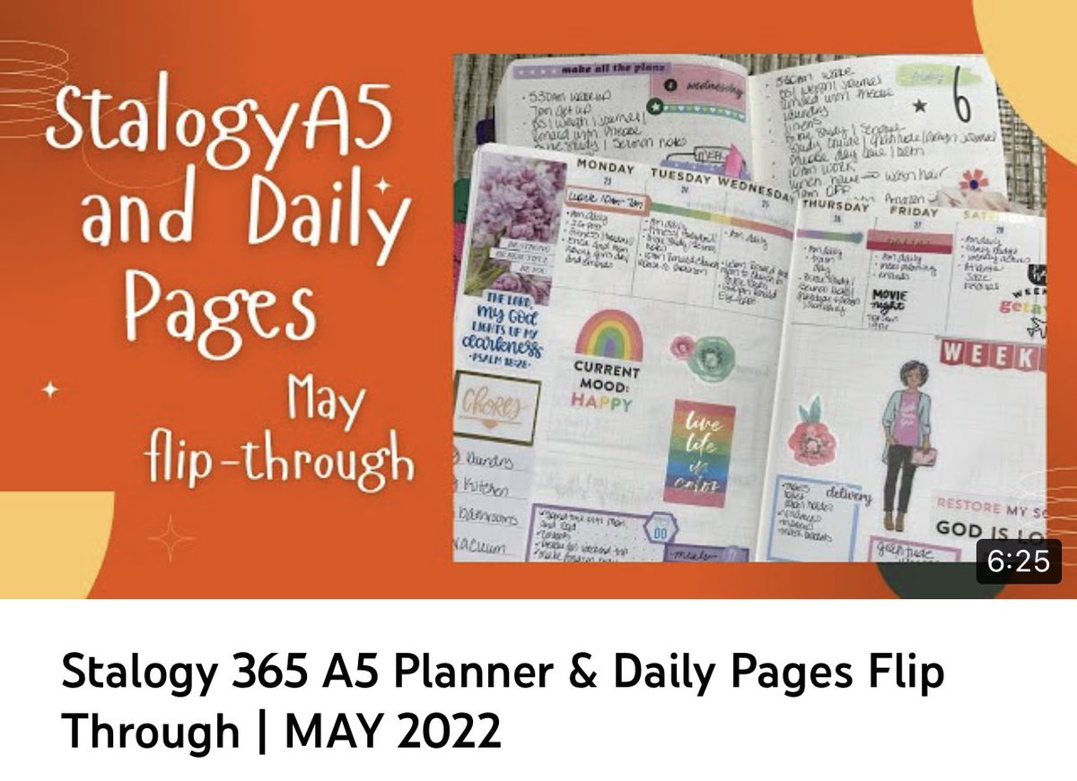 BarbaraOliver03's tweet photo. Stalogy 365 A5 Planner &amp; Daily Pages Flip Through | MAY 2022 

#Stalogy #Stalogy365 #StalogyA5 #A5 #Planner #PlanWithMe #PlannerGirl #PlannerInspiration #FunctionalPlanning #PlanningSystem #PlannerSpread #WeeklySpread

Click Link ⬇️⬇️⬇️
https://t.co/kRh7FiRqFU via @YouTube https://t.co/SExKkLDmD4