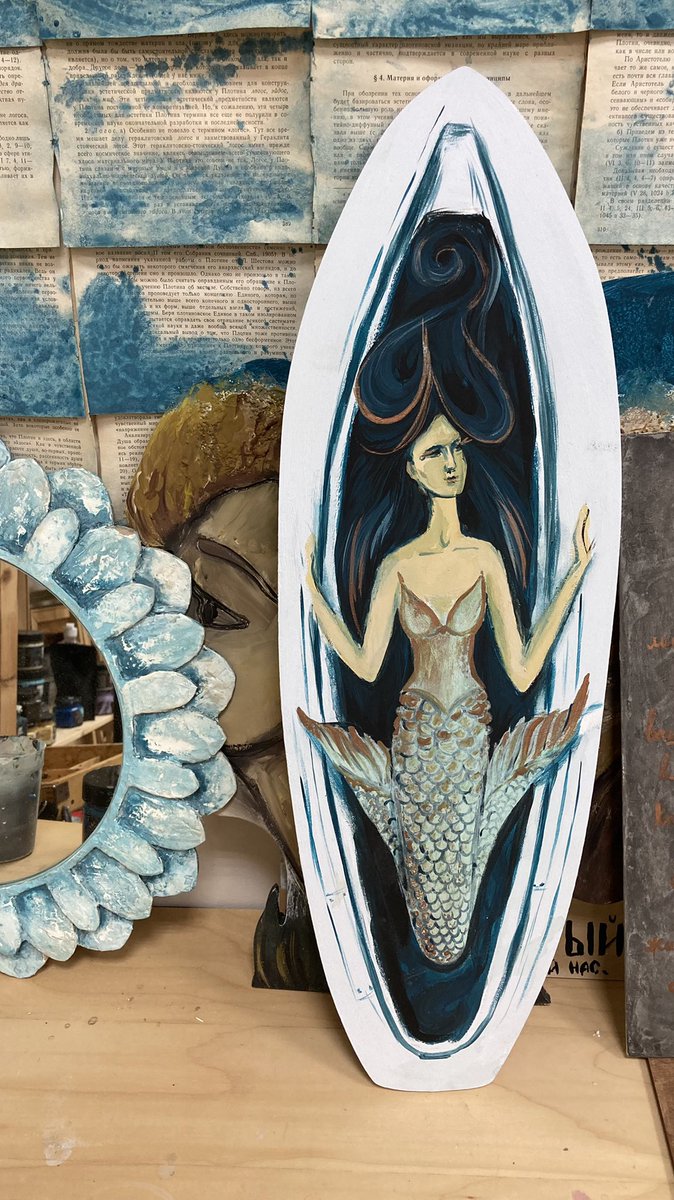 In process #nft #NFTartist  mermaid clothes painted with liquid copper