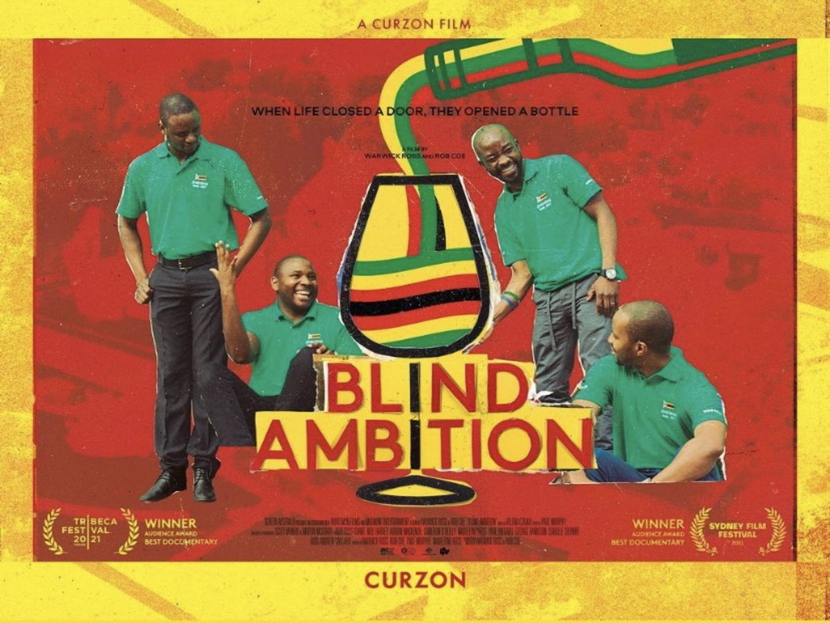 I’m loving the 🇿🇼🍷 artwork. Two more weeks to go @Blind__Ambition London premiere, 16th June @CurzonCinemas Mayfair.