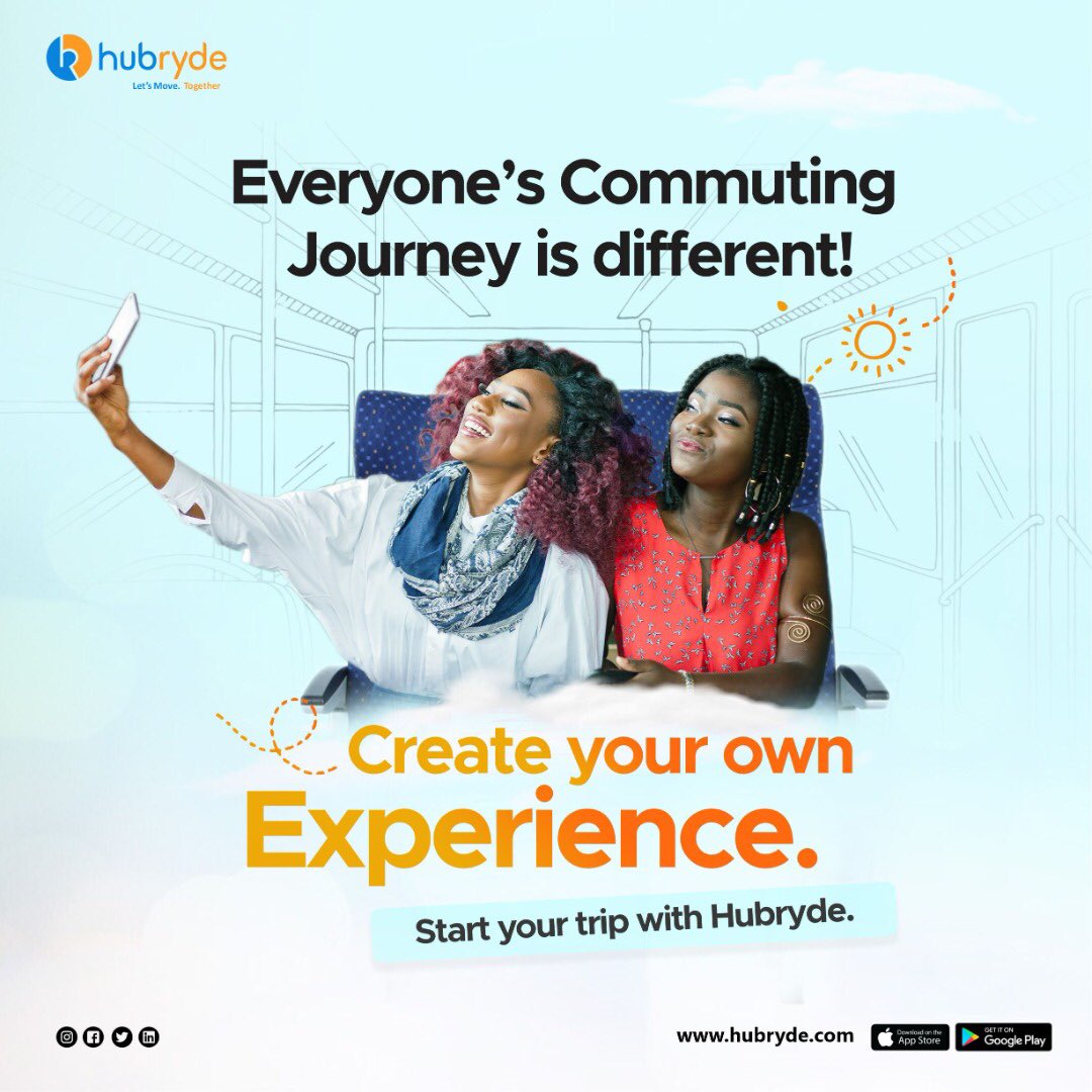 The happiest part of your trip happens way before you ever step foot in your destination. 

You create your own #experience through choice.  

Commute with Hubryde, click here IOS: play.google.com/store/apps/det…
 
Android: apps.apple.com/ng/app/hubryde…

#transportation #hubryde #planahead