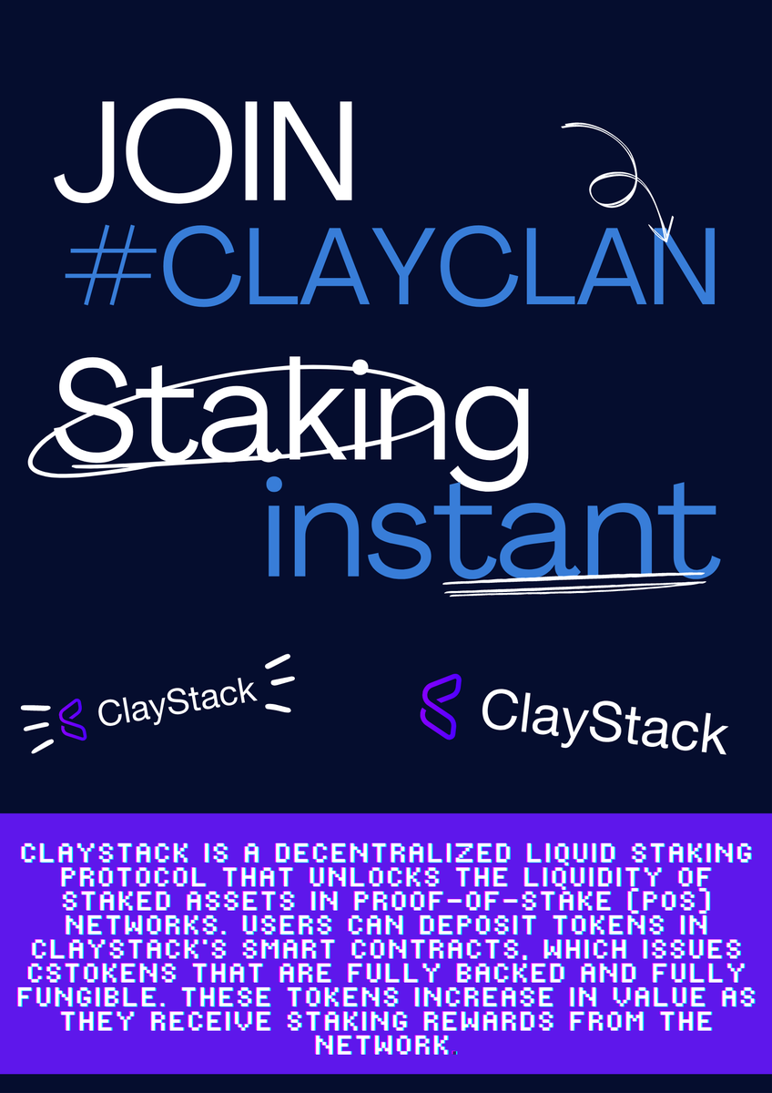 BrainGMI's tweet photo. My "#Stake" poster for the @ClayStack_HQ 🔥
#ClayClan @ClayStack_HQ #StakingReDeFined #DeFi #ClayStackArts https://t.co/dznyj8lZNY