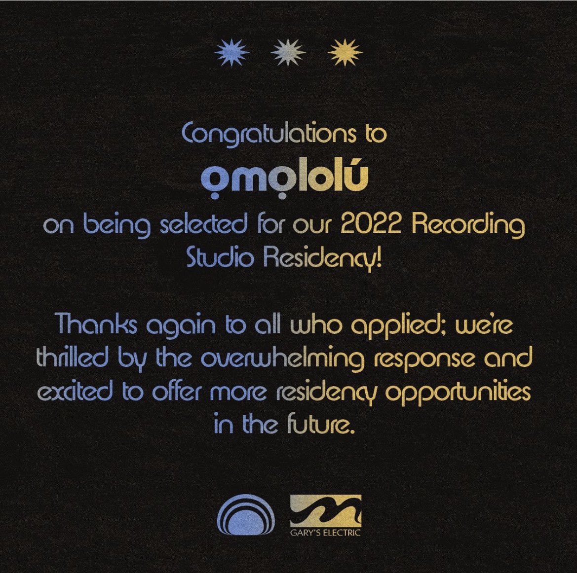Thrilled to be hosting ọmọlolú during her upcoming Recording Studio Residency with <a href="/MexicanSummer/">Mexican Summer</a> 💛
