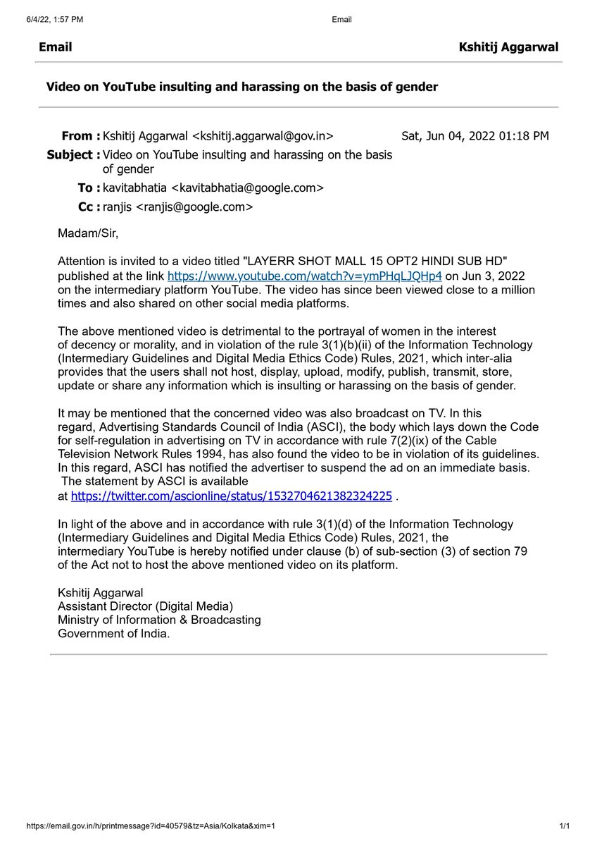 Ministry of Information and Broadcasting tweet media