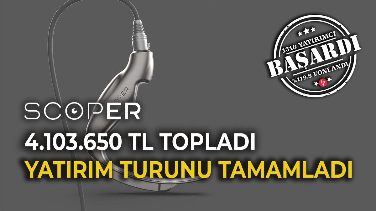 BAŞARDI!
Yatırım Turu başarıyla sonuçlanan @scoper_vl Girişimi, Bilgi Formunda daha önce ilan edildiği üzere erken kapatma kararı uygulanarak 3 Haziran 2022, Cuma saat 18:00 ‘da yeni yatırımlara kapanmıştır. +