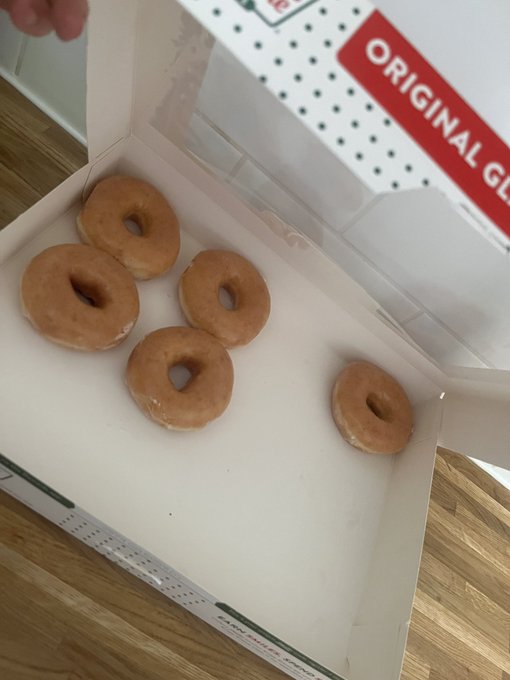 So I haven&rsquo;t had Krispy Kremes in an offensively long time &amp;  @lmloveless rectified this by FORCE FEEDING<a href="/tag/coronasilverlinings"class="tags"><span>#coronasilverlinings</span></a>