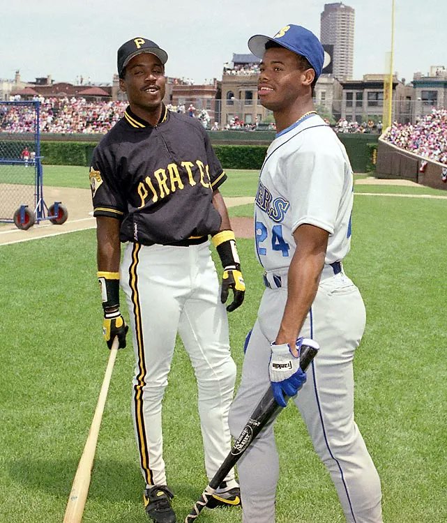 Baseball In Pics on X: Barry Bonds and Ken Griffey Jr at the 1990