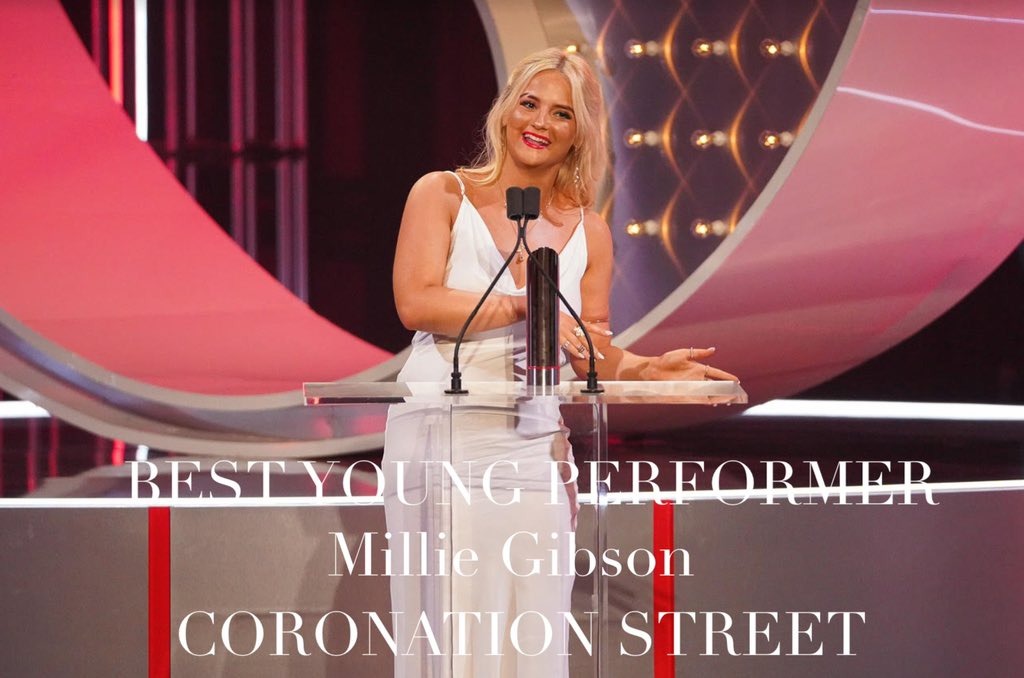 Congratulations to <a href="/itvcorrie/">Coronation Street</a> Millie Gibson for winning the award for Best Young Performer! #SoapAwards2022