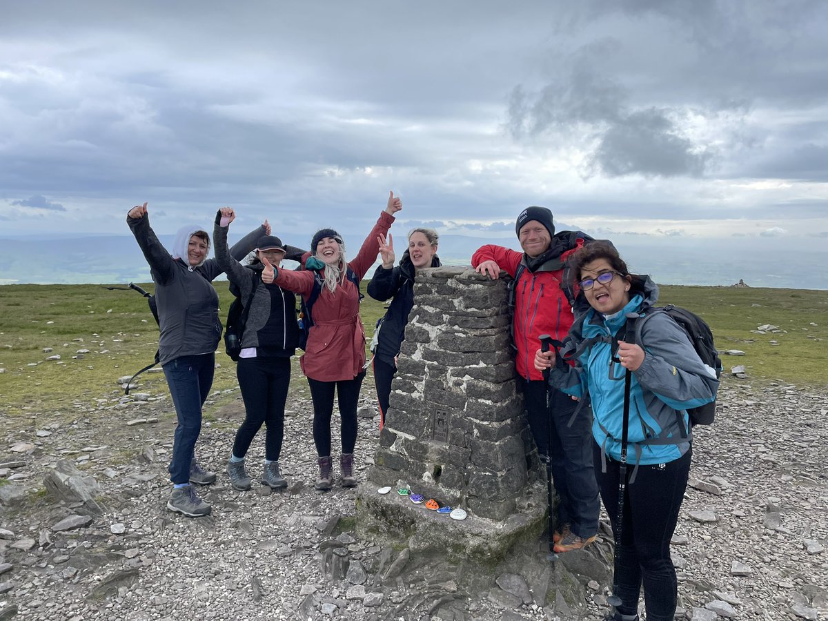 OurBolton_NHS's tweet photo. Absolutely battered and bruised…but we’ve done it! 24 miles, 3 peaks, 13.5 hours, 3,000 calories apparently (v imp.) and we’re off home tomorrow celebrate. Thanks for your support everyone! #Yorks3Peaks https://t.co/SmohjgH9cx https://t.co/rr6oCDthht