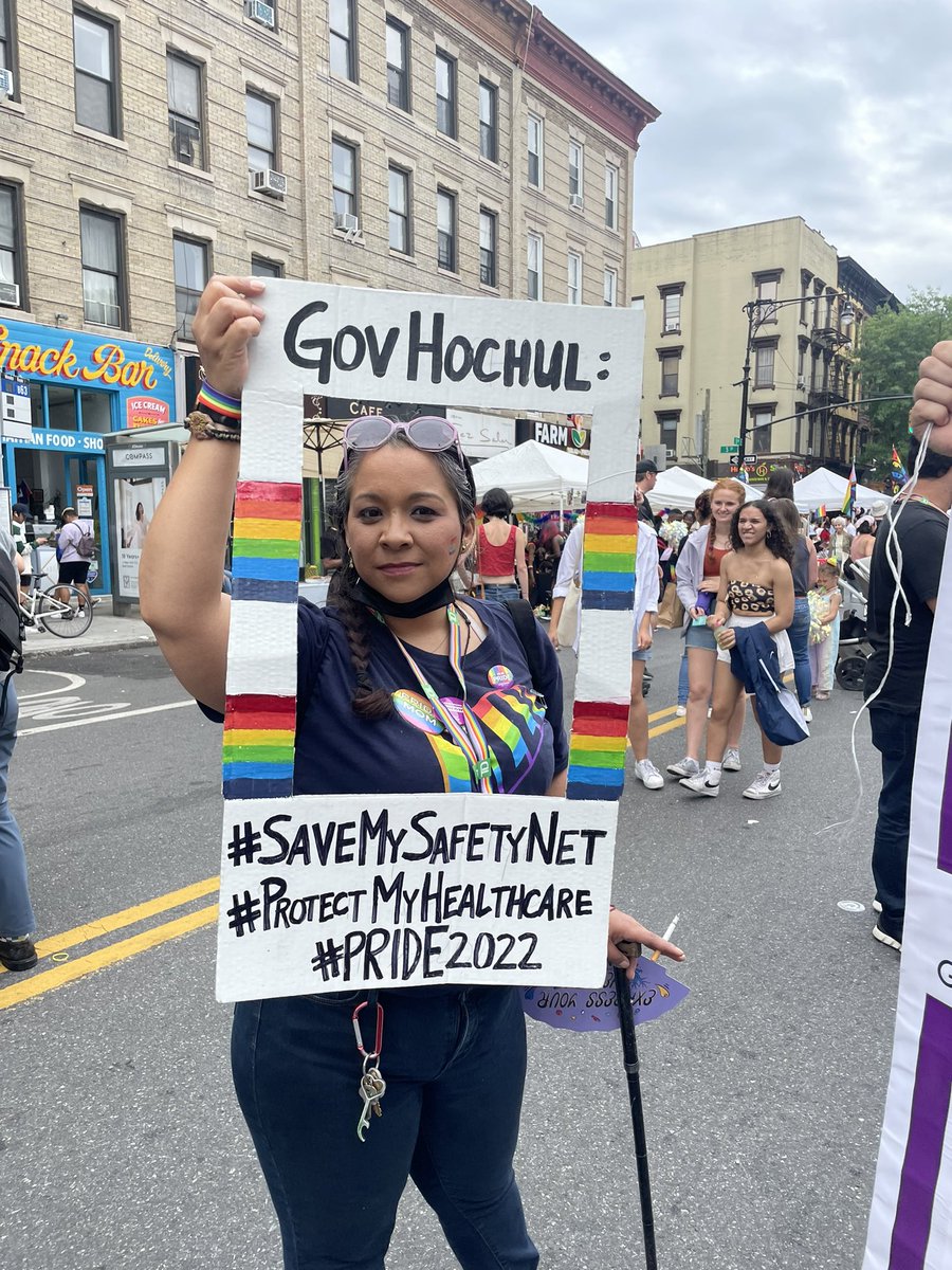 housingworks's tweet image. We’re at Brooklyn Pride with the Save NY Safety Net coalition telling folks that @GovKathyHochul needs to stop cuts that would hurt LGBTQIA+ healthcare! #Pride2022 #SaveOurSafetyNet