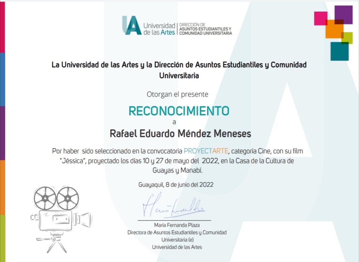 kevinhurlt's tweet photo. Aprovecho que llegó este reconocimiento de la @uartesec por ganar convocatoria #ProyectArte para recordar que Jéssica Ruíz Franco necesita prótesis robóticas para seguir luchando contra la violencia de género.
#PrótesisParaJéssica
@cynthiaviteri6 @JorgeAcaiturri @DASEAlcaldiaGye https://t.co/LjgObm6Biy