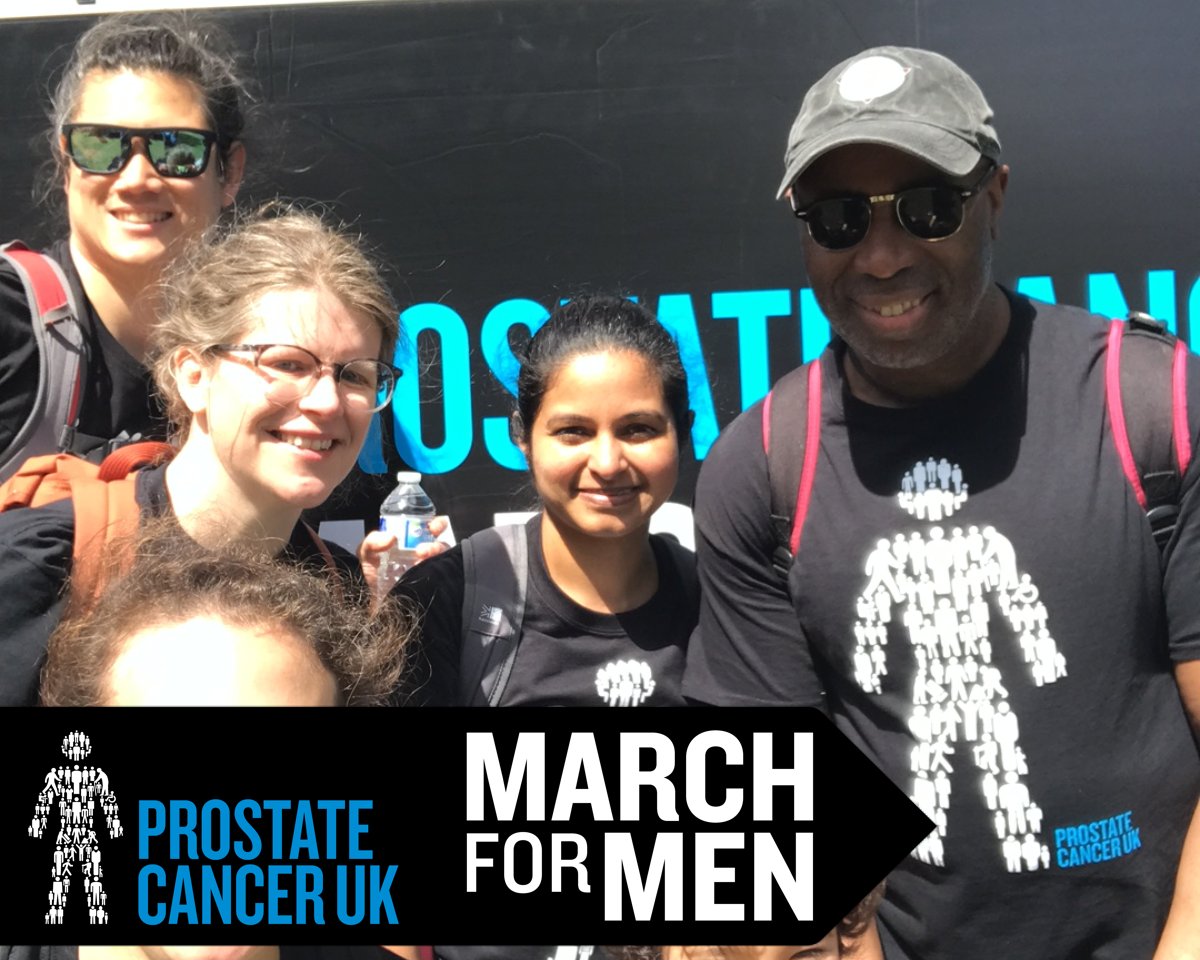 brum_team's tweet photo. Today we all got together to do the @ProstateUK March for Men! Inspired by the volunteers we recruit into studies, together our team raised (so far) £625 to help fund prostate cancer research! #MarchForMen https://t.co/2d7LYBJd3C