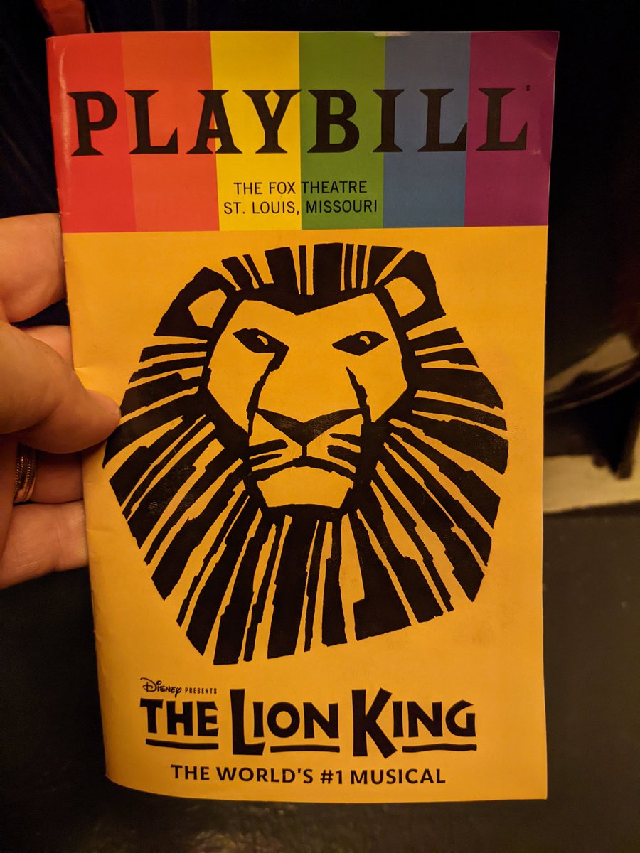 The reason I flew home from #infocomm22 last night. Enjoying the last show of the season for the @foxtheatrestl with my family.
@TheLionKing #LiveTheater