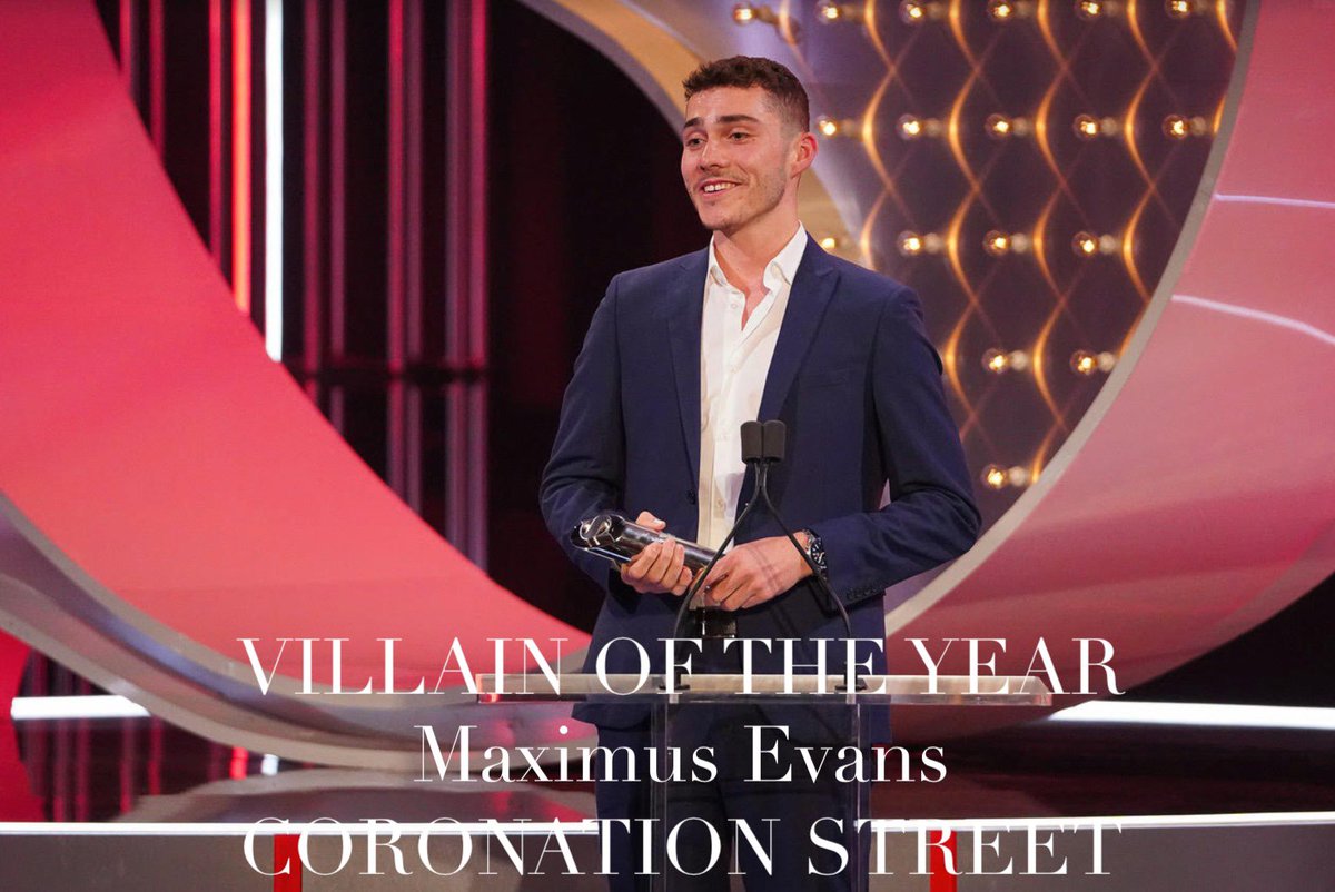 Congratulations to <a href="/itvcorrie/">Coronation Street</a> Maximus Evans for winning the award for Villian Of The Year! #SoapAwards2022