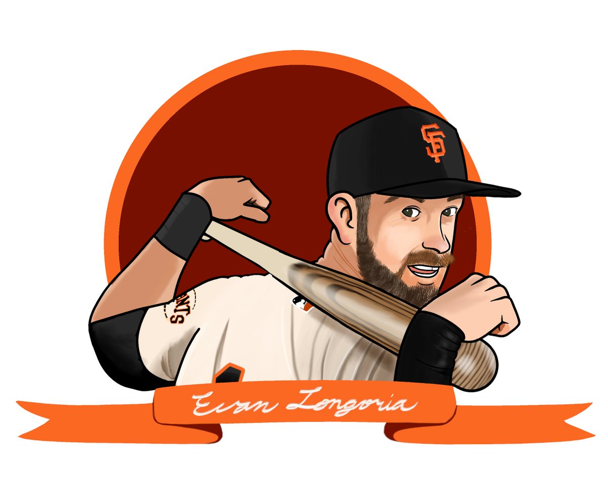 illizstrations's tweet photo. Never too late for my first baseball art of the season right? Here's the annual Evan Longoria drawing from me 😂 #SFGameUp #SFGiants https://t.co/rqOFnson5d