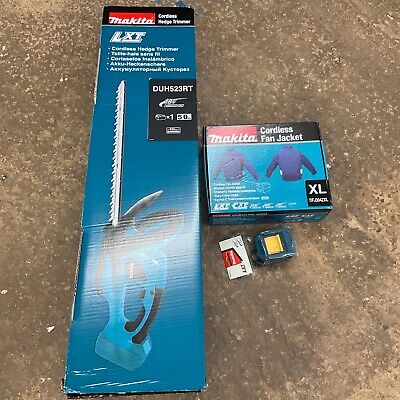 Makita duh523rt Bediengerät 18v Heckenschere 1x 5.0ah &amp; Schnelles Ladegerät &amp; 18v Fan Jacke ebay.de/itm/1753151989… eBay