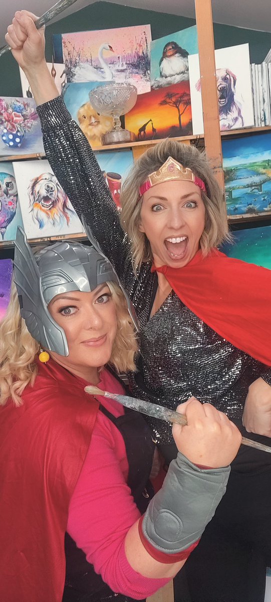Superheroes and Paint, yes it's a thing! <a href="/creativeirl/">Creative Ireland</a> #CruinniunanOg2022 #galwaycity <a href="/GalwayCityCo/">Galway City Council</a>