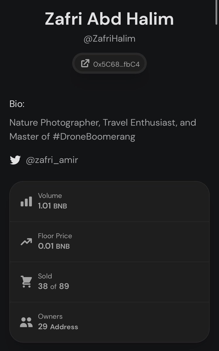 Officially reach 1BNB guys🥹, thank you my bro <a href="/Lahseminit/">FAIQ</a> for the most recent buy🙏🏼

1 BNB is a small number to some, and it took me around 8 months to reach here (longer than many people on Pentas). This journey means a lot to me. Thank you for each and every holder🙌🏼🤍