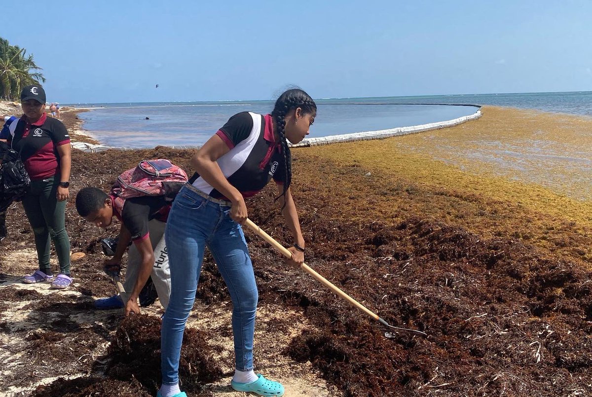 BomberosVPC's tweet photo. Hoy, #BomberosVPuntaCana participó en el Operativo de Limpieza de Playa que organizó la Unidad de Gestión Ambiental del @AyuntamientoVPC en Playa Cabeza de Toro. 

Cómo cada año, exhortamos a las ciudadanía a trabajar en proteger el medio ambiente y nuestras playas. https://t.co/20L67dOHBE