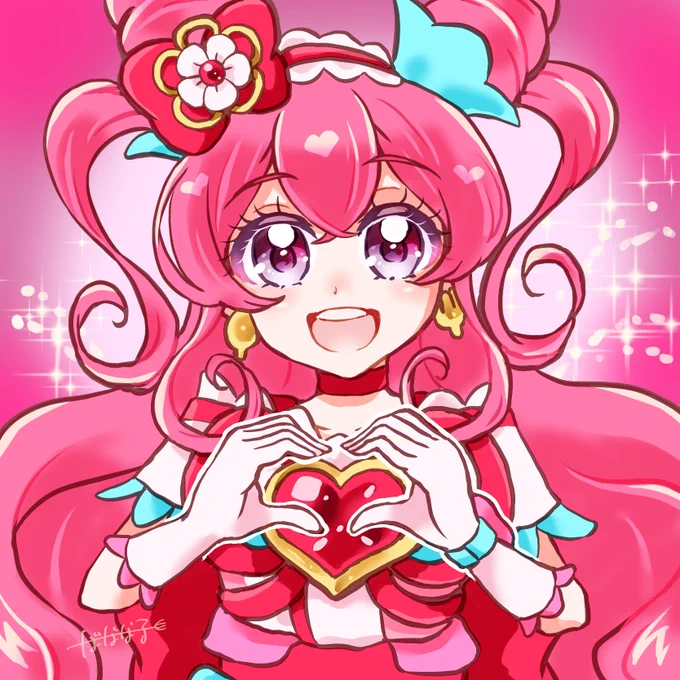 手でハートシリーズ♥️キュアプレシャス
ごはんは笑顔🍚😊 