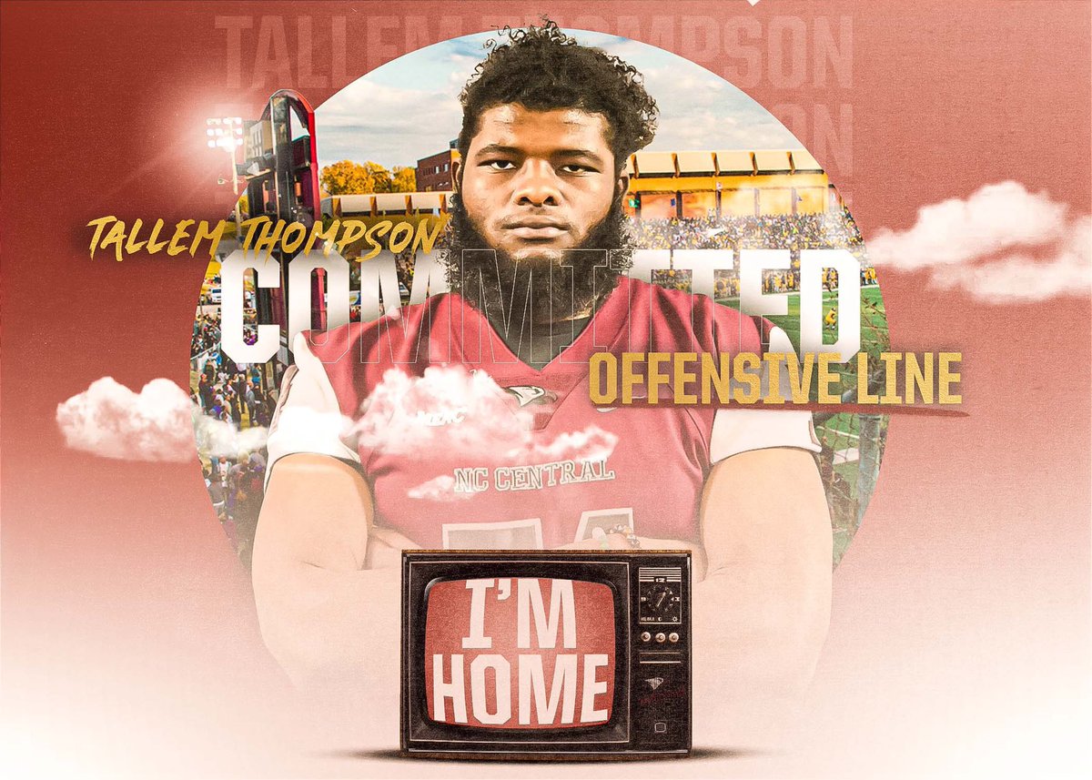 Committed 🗣🔴⚪️🦅<a href="/CoachTOliver/">Trei Oliver</a> <a href="/CWilliams8076/">Cedric Williams</a> <a href="/CoachMattLeone/">Matt Leone</a> <a href="/NCCUrecruiting/">NC CENTRAL FB | RECRUITING</a> <a href="/NCCU_Football/">NC CENTRAL FB | 🦅🏆🦅</a> <a href="/ApexEdits_/">Apex Edits</a> #beGREAT #Nccu