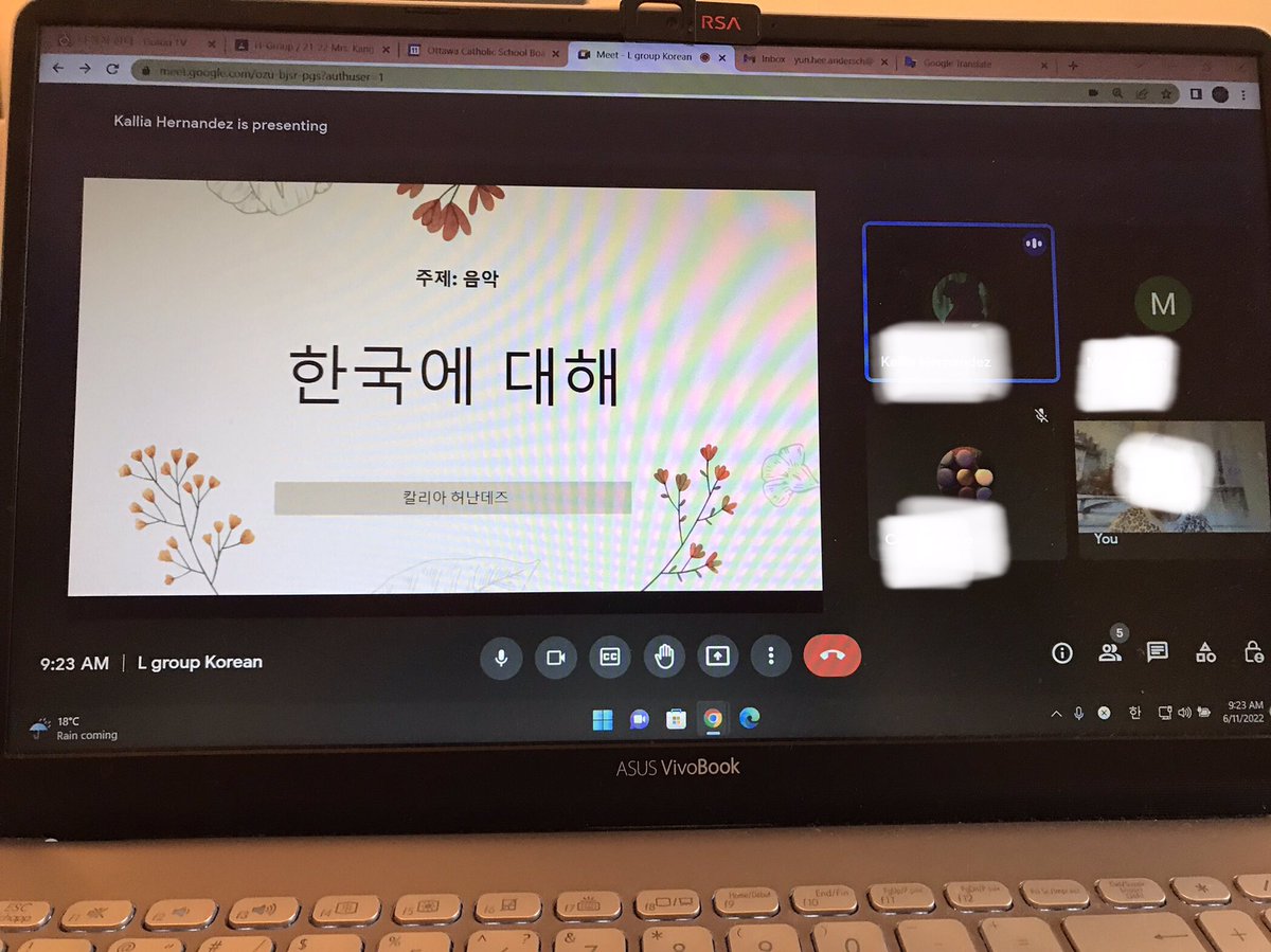 2_korean's tweet photo. 2021-2022 Korean Class L2,L3
Final assignment presentations

Well done everyone.  
Level 3 students worked hard for 3 years, and Level 2 students look forward to seeing you in the next school year. 
@MarianneKayed @OCSBContEd
#Korean https://t.co/ktt70fFTCE