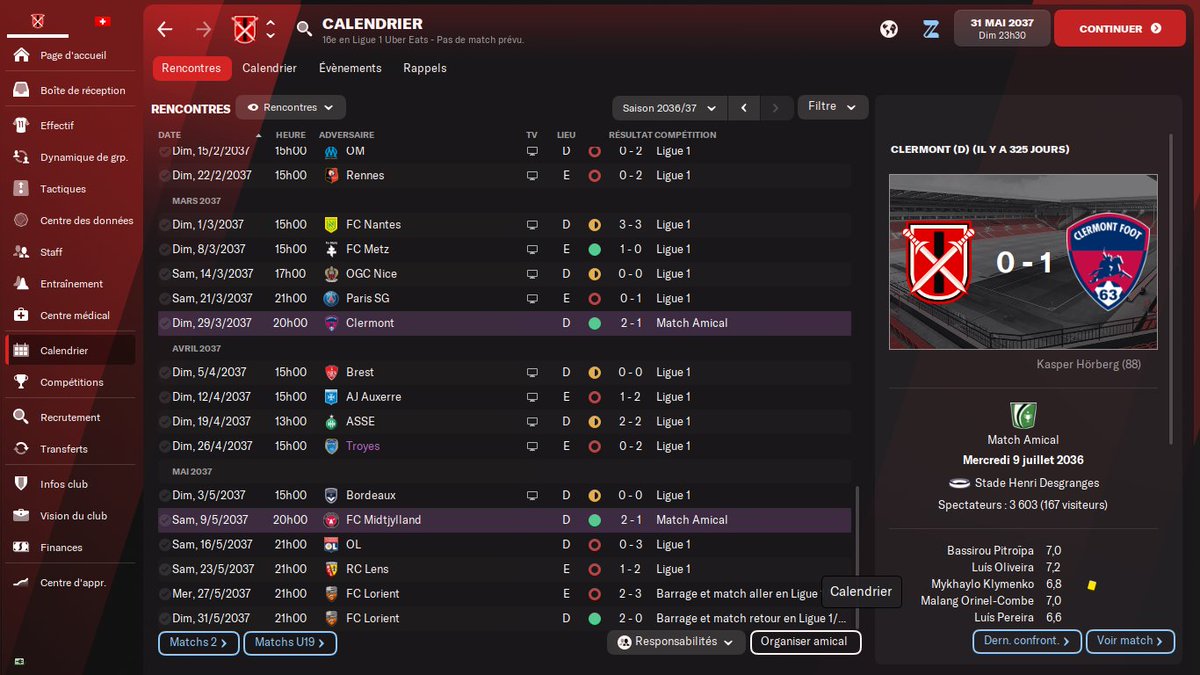 Ndombeleesport's tweet photo. Fin de la Saison 16 🎉
Maintien obtenu via les barrages 🤯
Une saison longue mentalement il fallait s'accrocher 😅
Mais pour le 18 ème budget de ligue 1 on s'en sort pas mal
#fm22 #LRVF https://t.co/btIaB3jFLy