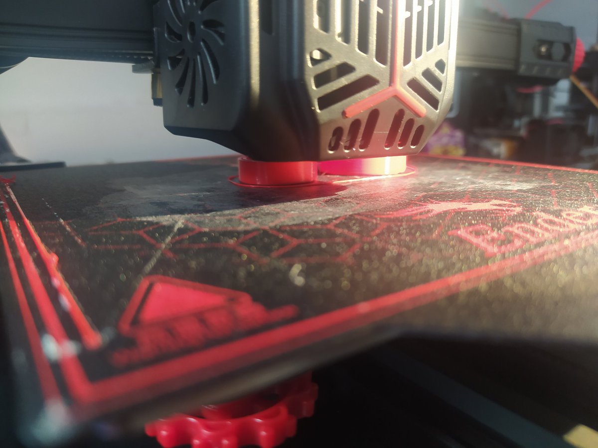 concreted0g's tweet photo. The #ender2pro is back on again, possibly its first useful part, although suspect my #CAD may need a revision (as ever!) #3Dprinting https://t.co/KhZ63Cz3QB