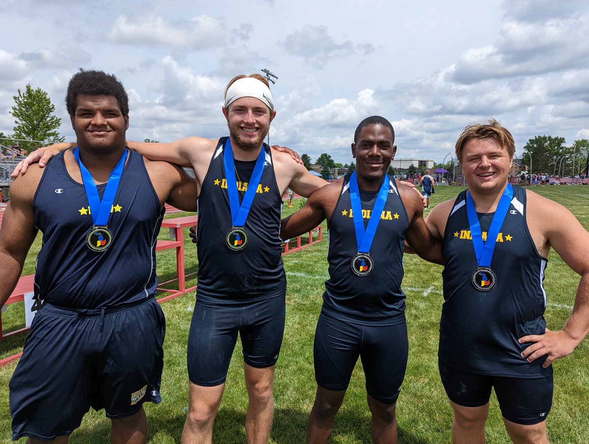 INTrackCCAssoc's tweet photo. Medalists in the Discus Leo, Antonie, Hunter, and David!! @INTrackAllStars https://t.co/GJH1iOZfVU