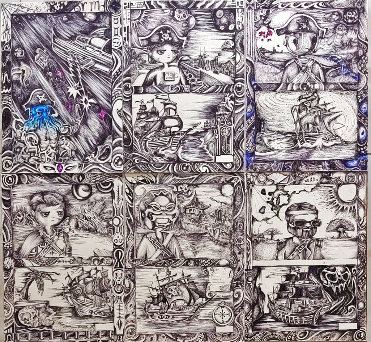 The bigger picture... 👁️ 👀  
Wanna give a shot out to all the pirates 
that gave me the honor of drawing ur pirates &amp; for everyone's gift &amp; donations. 🙏
<a href="/KaptainScorpius/">🏴‍☠️ Kaptain Scorpius 🦂</a> <a href="/IdMintThat/">Mick ➡️ ETH Denver ✈️</a> <a href="/DrYoungbody/">DrYoungbody</a> <a href="/MelTheeApe/">itsherNFT 🏴‍☠️</a> <a href="/paulaonline_eth/">NftyDegen</a> <a href="/Jross_topshot/">JⱤØSS</a> <a href="/PiratesMeta/">Pirates of the Metaverse 🔛 FLOW</a> <a href="/potmfreelancers/">POTMFreeLancers</a>