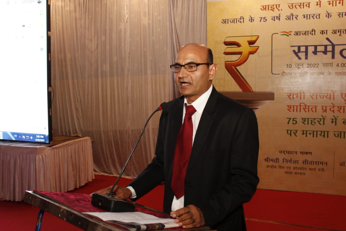DIPAMevent's tweet photo. DIPAM, Ministry of Finance celebrated "Azadi Ka Amrit Mahotsav" on 10.06.2022 from 4:00 PM in 75 cities across India. Some eminent speakers at the event held in Jabalpur, Madhya Pradesh. #DIPAMCelebratesAKAM #AmritMahotsav #DIPAMIconicDay https://t.co/FaLGOn2nQv