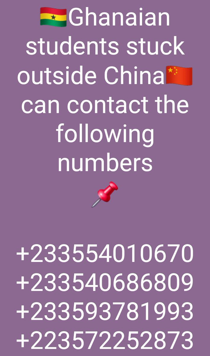 takeGhan_china's tweet photo. @takeGhan_china @takeusbacktoCHN 

Ghanaian Students Stuck outside China https://t.co/9L1NMMKrAn